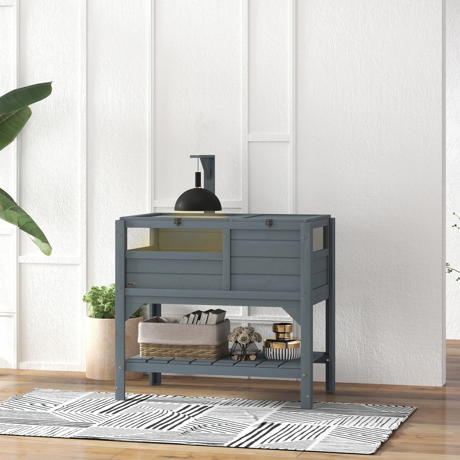 Image 923469_ALTMORE1.jpg, Product 923-469 / Price $137.99, PawHut Wooden Tortoise House Indoor W/ Shelf, Lamp Frame, Tray from PawHut on TSC.ca's Home & Garden department
