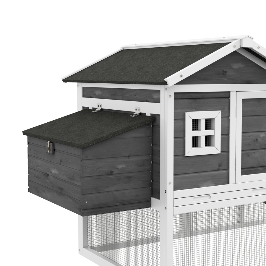 Image 923474_ALTMORE8.jpg, Product 923-474 / Price $239.99, PawHut 69" Chicken Coop Wooden Hen House with Run, Nesting Box, Tray, Grey from PawHut on TSC.ca's Home & Garden department