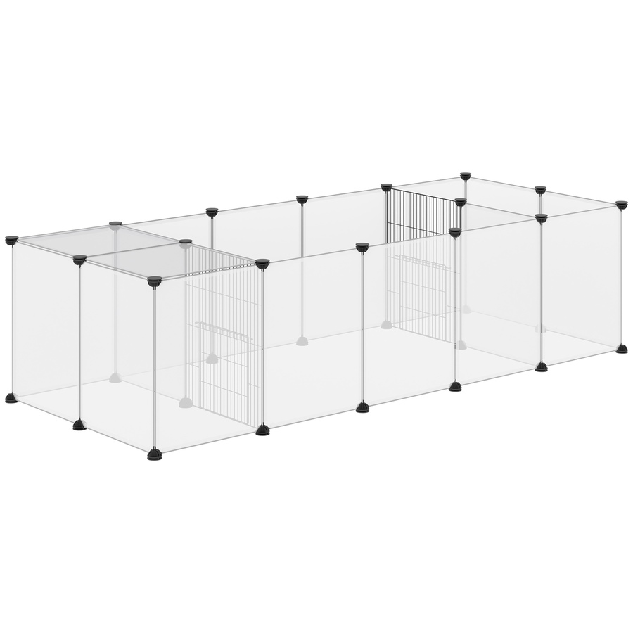 Image 923490.jpg, Product 923-490 / Price $55.99, PawHut Small Animal Cage, DIY Pet Playpen with Door, Top Cover, White from PawHut on TSC.ca's Home & Garden department