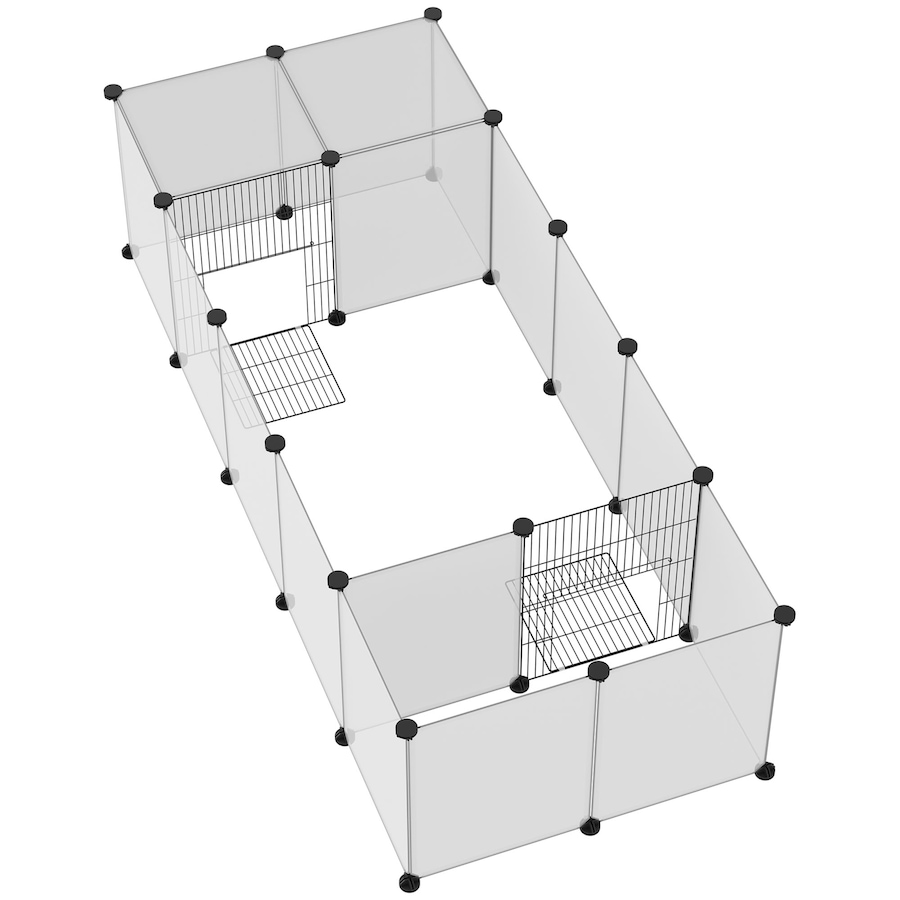Image 923490_ALTMORE8.jpg, Product 923-490 / Price $55.99, PawHut Small Animal Cage, DIY Pet Playpen with Door, Top Cover, White from PawHut on TSC.ca's Home & Garden department