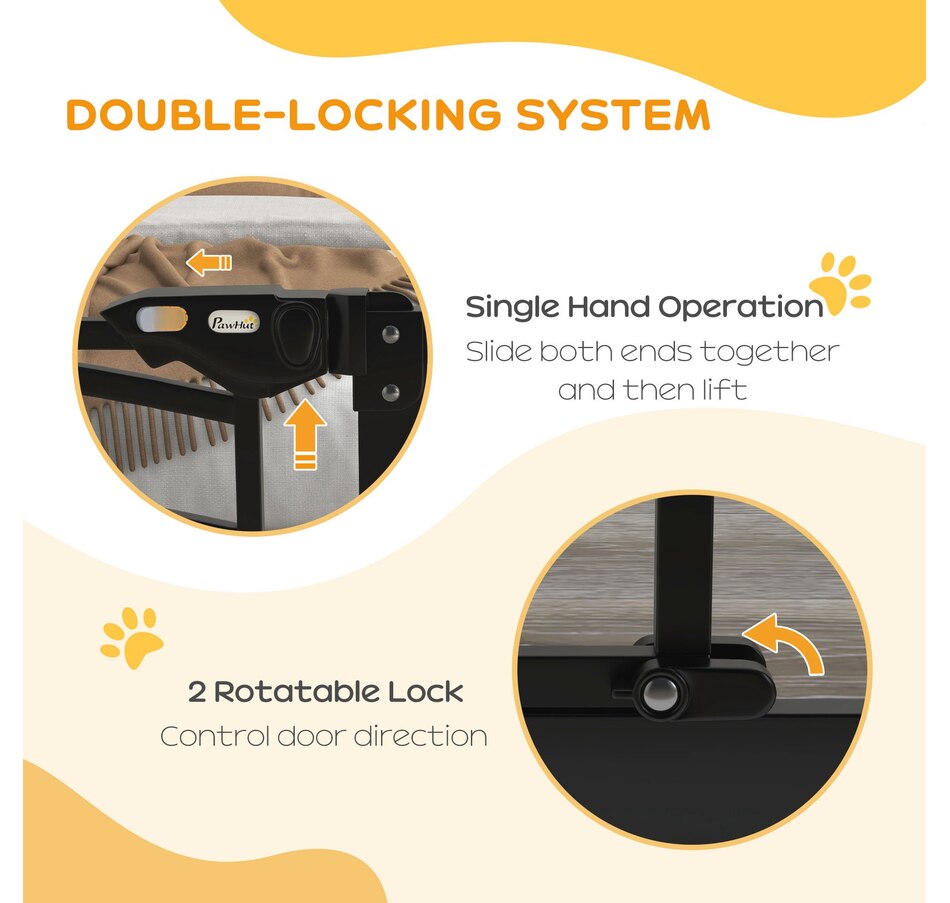 Image 923494_ALTMORE4.jpg, Product 923-494 / Price $79.99, PawHut Pressure-Mounted Dog Gate Auto-Close for 29"-39.4" Wide, Black from PawHut on TSC.ca's Home & Garden department