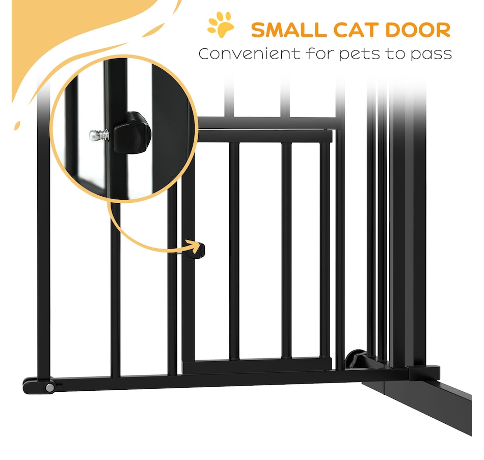 Image 923494_ALTMORE7.jpg, Product 923-494 / Price $79.99, PawHut Pressure-Mounted Dog Gate Auto-Close for 29"-39.4" Wide, Black from PawHut on TSC.ca's Home & Garden department
