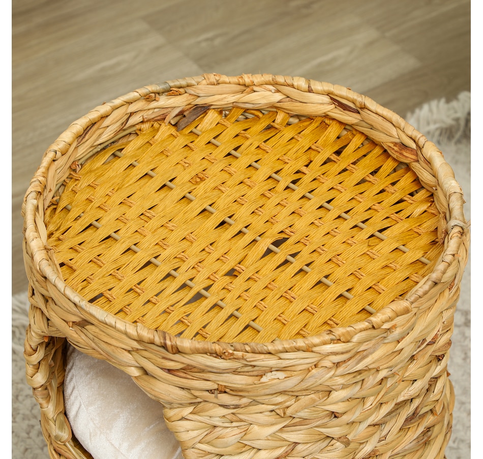 Image 923505_ALTMORE8.jpg, Product 923-505 / Price $85.74, 2-Storey Cat Condo Barrel, Small Cat Tree Tower with Cushions, Light Brown from PawHut on TSC.ca's Home & Garden department