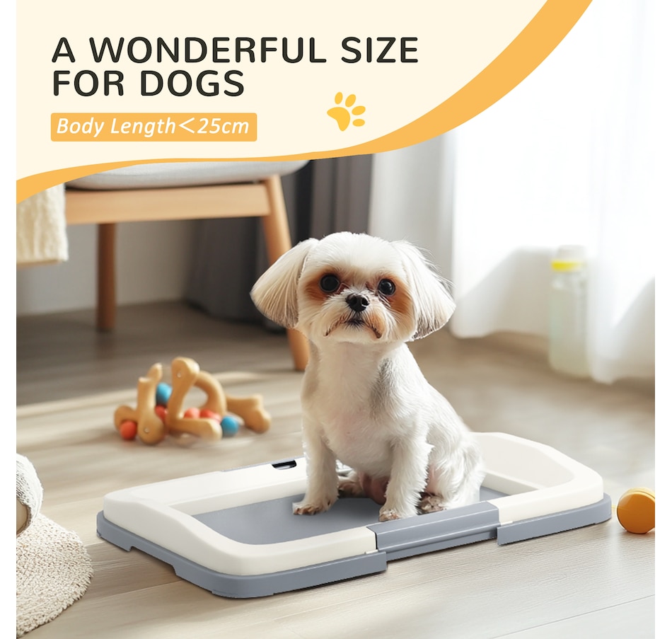 Image 923533_ALTMORE5.jpg, Product 923-533 / Price $36.99, PawHut Pee Pad Holder, 18" x 13" Dog Potty Tray for Indoor Outdoor, Grey from PawHut on TSC.ca's Home & Garden department