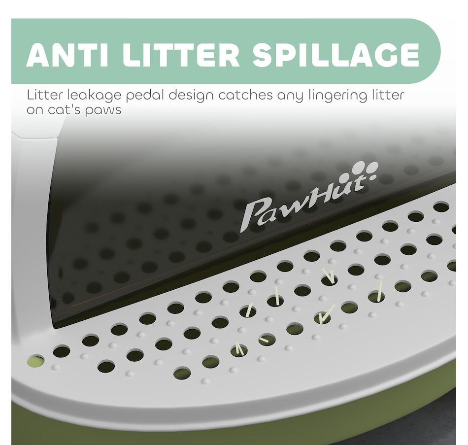 Image 923551_ALTMORE5.jpg, Product 923-551 / Price $49.99, PawHut Cat Litter Box, Enclosed Kitty Litter Box with Lid, Scoop, Green from PawHut on TSC.ca's Home & Garden department
