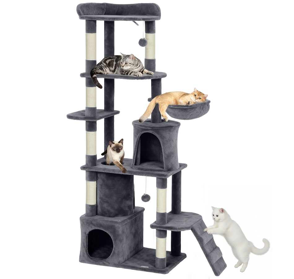 Image 923553.jpg, Product 923-553 / Price $95.99, PawHut Cat Tree, 67" Large Cat Tower with 7 Scratching Posts, Dark Grey from PawHut on TSC.ca's Home & Garden department