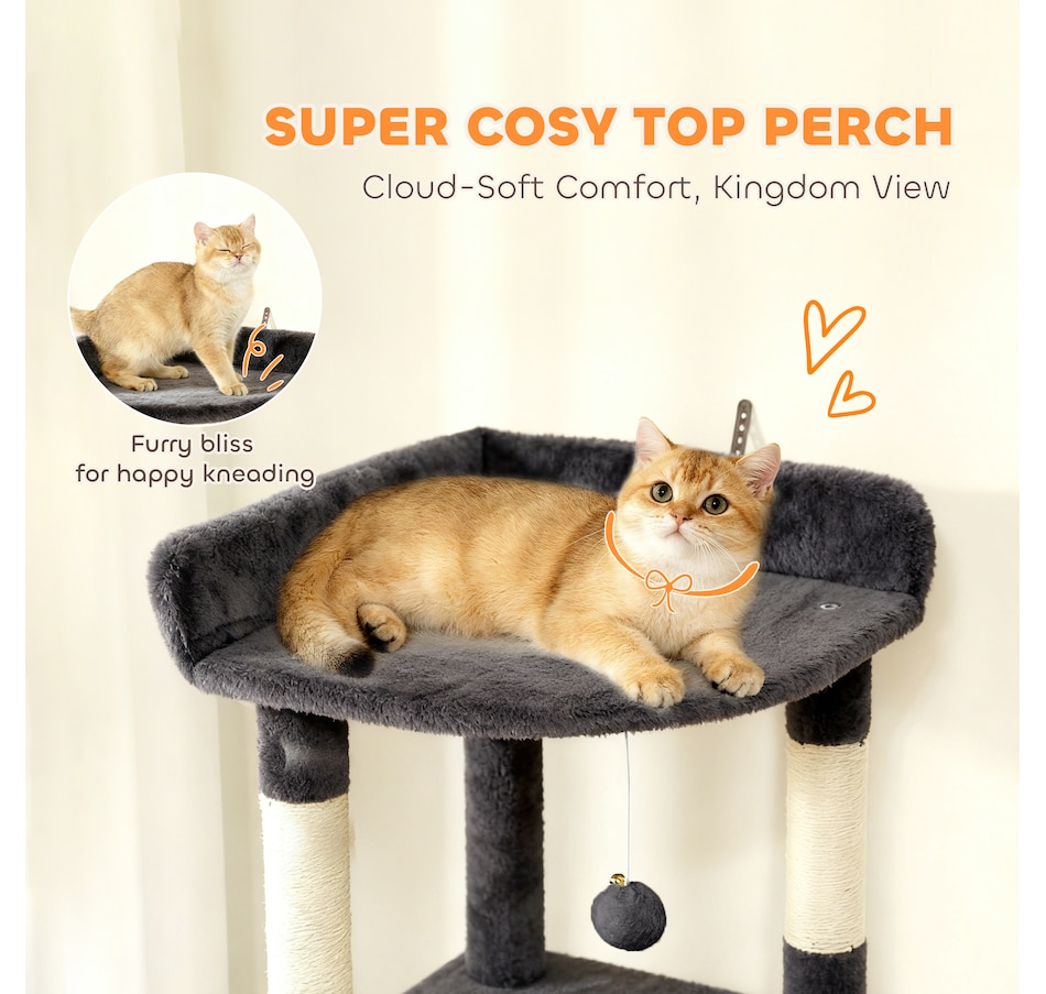 Image 923553_ALTMORE5.jpg, Product 923-553 / Price $95.99, PawHut Cat Tree, 67" Large Cat Tower with 7 Scratching Posts, Dark Grey from PawHut on TSC.ca's Home & Garden department