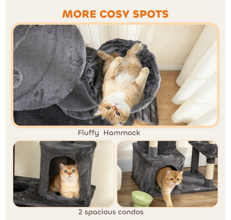 Image 923553_ALTMORE6.jpg, Product 923-553 / Price $95.99, PawHut Cat Tree, 67" Large Cat Tower with 7 Scratching Posts, Dark Grey from PawHut on TSC.ca's Home & Garden department
