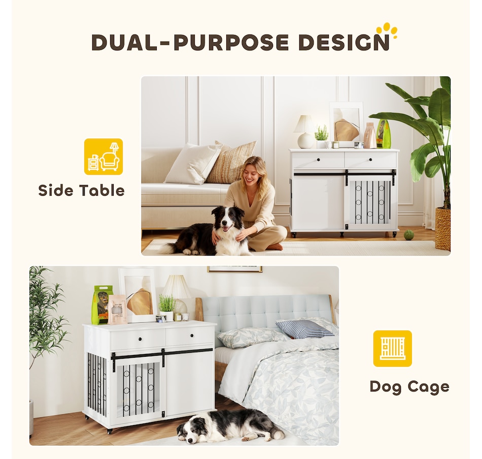 Image 923561_ALTMORE3.jpg, Product 923-561 / Price $199.99, PawHut 39" Dog Crate Furniture, Dog Kennel with Storage Drawers, Wheels from PawHut on TSC.ca's Home & Garden department