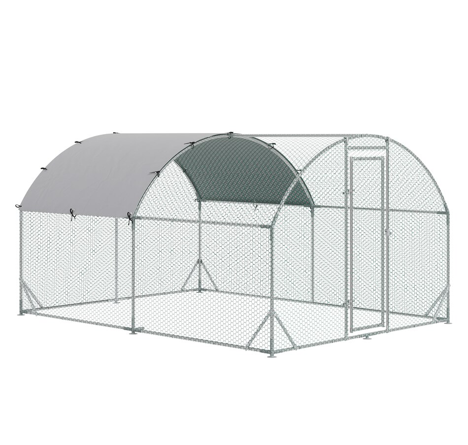 Image 923566.jpg, Product 923-566 / Price $319.99, PawHut Galvanized Large Metal Chicken Coop Cage 9.2' x 12.5' x 6.5' from PawHut on TSC.ca's Home & Garden department