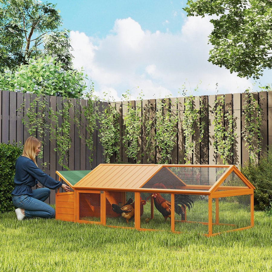 Image 923568_ALTMORE1.jpg, Product 923-568 / Price $229.99, Pawhut Chicken Run Large Chicken Coop with Nesting Box, Orange from PawHut on TSC.ca's Home & Garden department