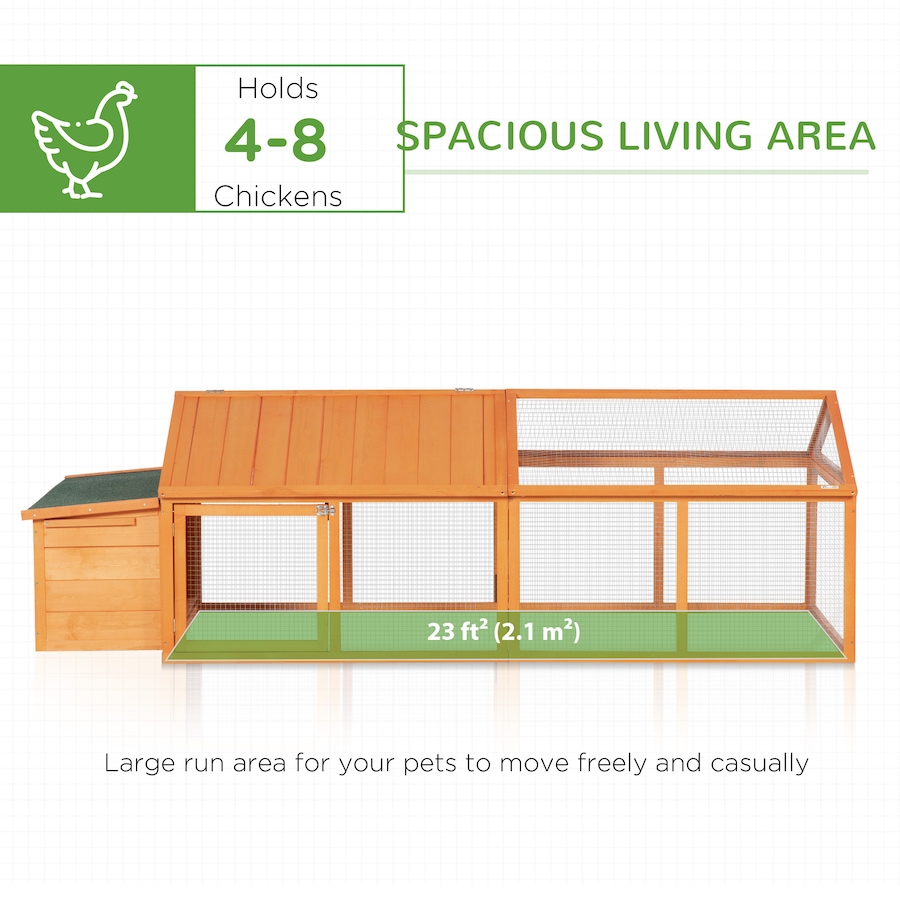 Image 923568_ALTMORE3.jpg, Product 923-568 / Price $229.99, Pawhut Chicken Run Large Chicken Coop with Nesting Box, Orange from PawHut on TSC.ca's Home & Garden department