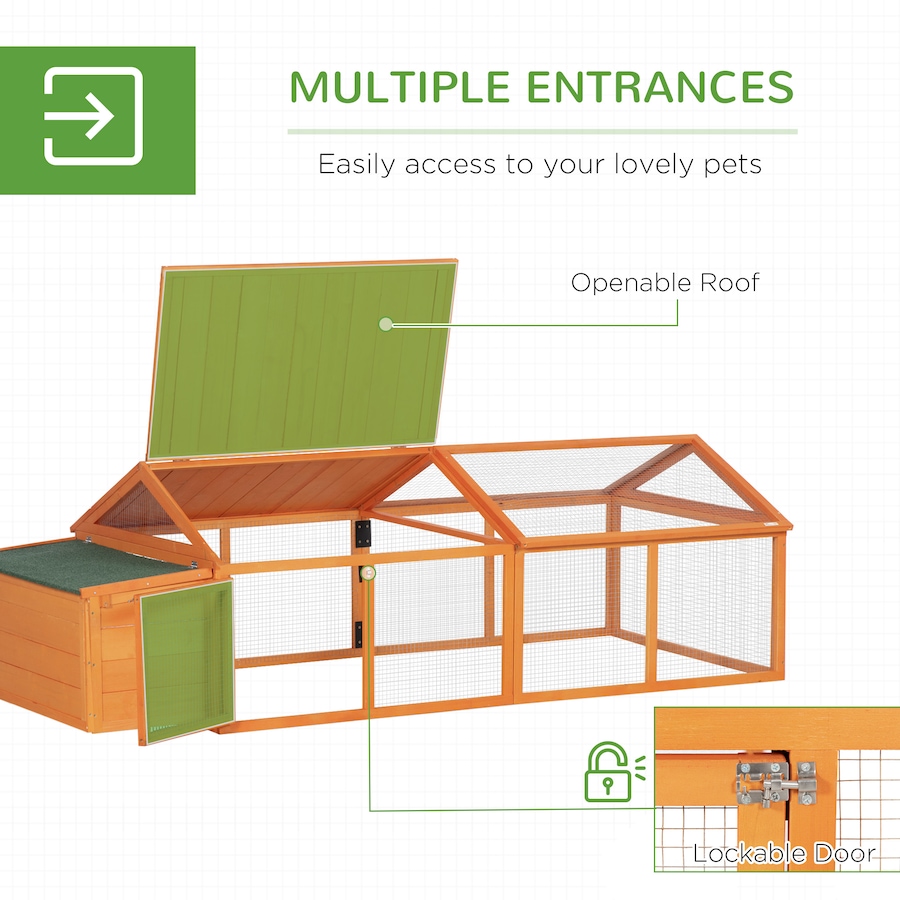 Image 923568_ALTMORE4.jpg, Product 923-568 / Price $229.99, Pawhut Chicken Run Large Chicken Coop with Nesting Box, Orange from PawHut on TSC.ca's Home & Garden department