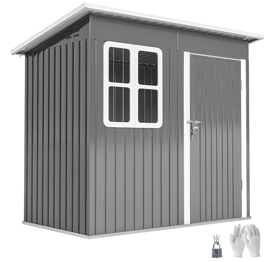 Image 923579.jpg, Product 923-579 / Price $429.99, Outsunny 7' x 4' Metal Outdoor Storage Shed with Window, Lockable Door from Outsunny on TSC.ca's Home & Garden department
