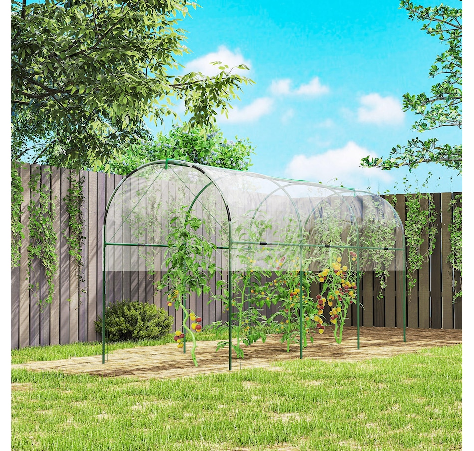 Image 923581_ALTMORE1.jpg, Product 923-581 / Price $54.99, Outsunny Tunnel Tomato Greenhouse with 4 Hoops and Top Tap, Clear from Outsunny on TSC.ca's Home & Garden department