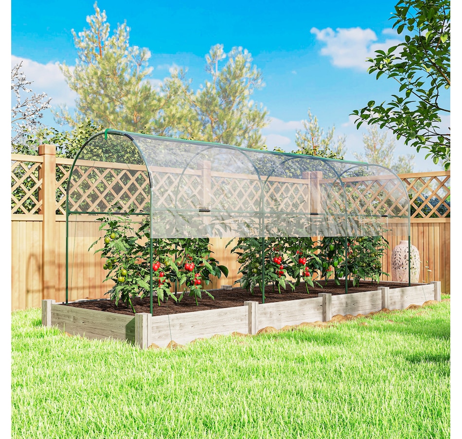 Image 923581_ALTMORE6.jpg, Product 923-581 / Price $54.99, Outsunny Tunnel Tomato Greenhouse with 4 Hoops and Top Tap, Clear from Outsunny on TSC.ca's Home & Garden department