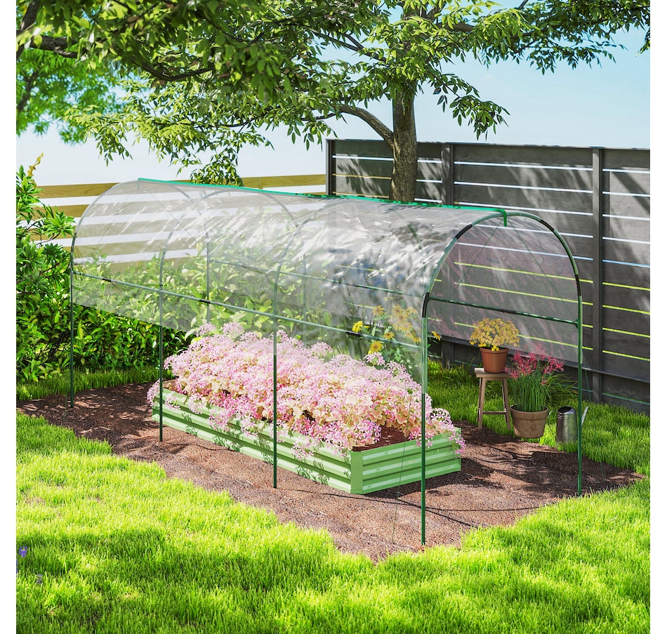 Image 923581_ALTMORE7.jpg, Product 923-581 / Price $54.99, Outsunny Tunnel Tomato Greenhouse with 4 Hoops and Top Tap, Clear from Outsunny on TSC.ca's Home & Garden department