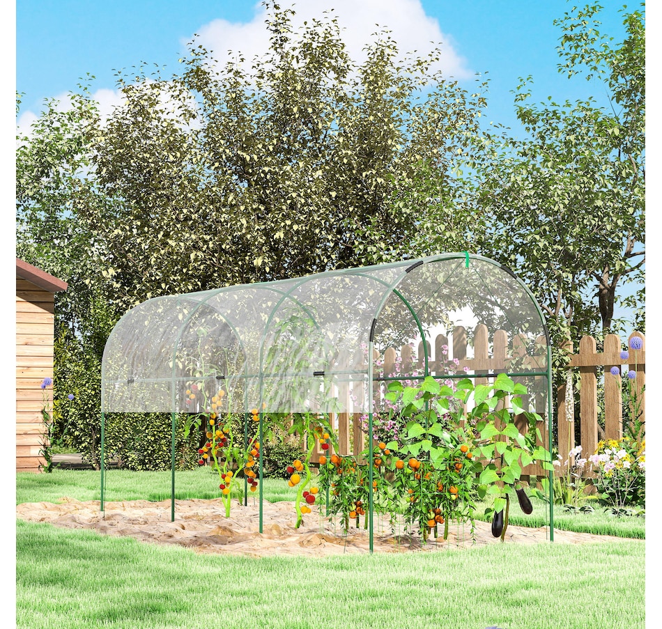 Image 923581_ALTMORE8.jpg, Product 923-581 / Price $54.99, Outsunny Tunnel Tomato Greenhouse with 4 Hoops and Top Tap, Clear from Outsunny on TSC.ca's Home & Garden department