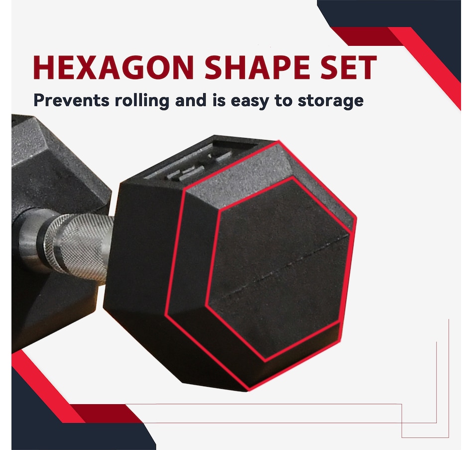 Image 923584_ALTMORE11.jpg, Product 923-584 / Price $79.99, Soozier 2 x 20 lbs Rubber Dumbbells Weight Set for Body Fitness Training from Soozier on TSC.ca's Health & Fitness department
