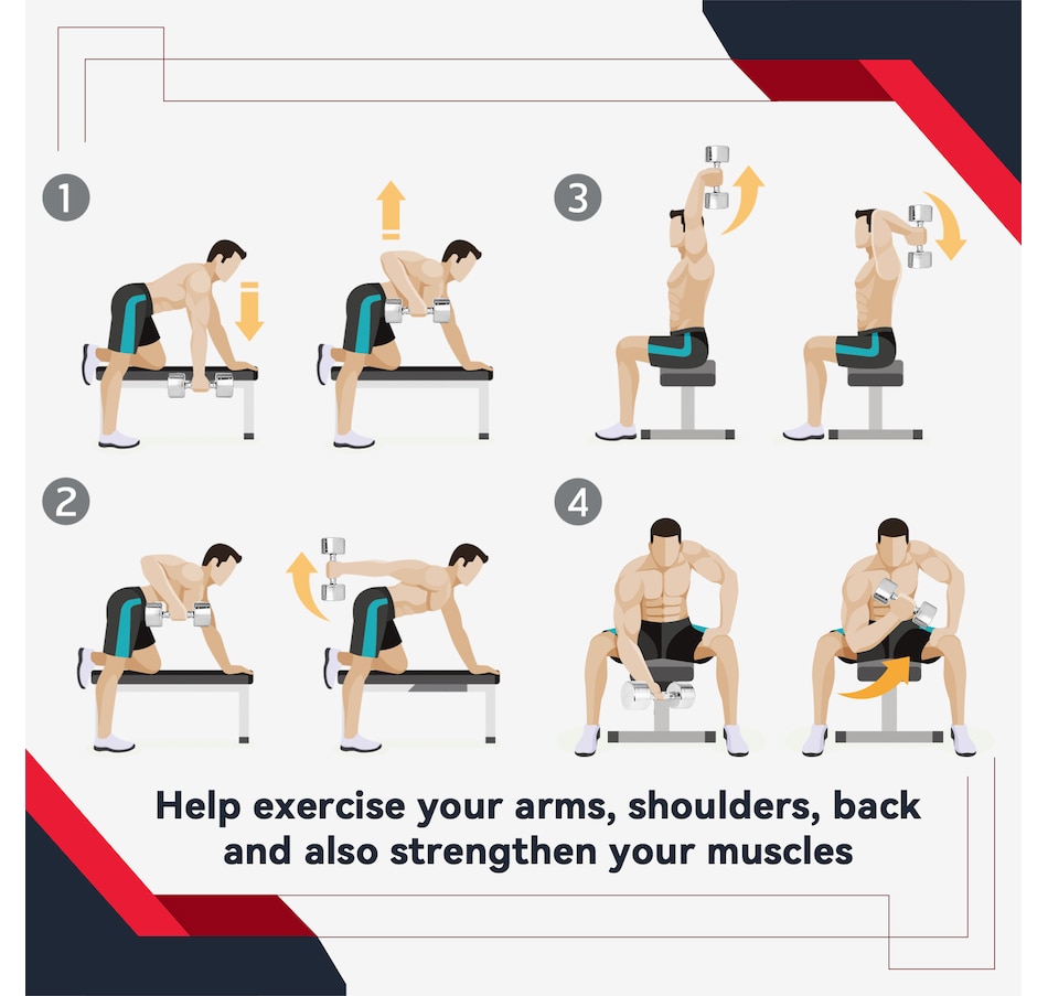 Image 923584_ALTMORE13.jpg, Product 923-584 / Price $79.99, Soozier 2 x 20 lbs Rubber Dumbbells Weight Set for Body Fitness Training from Soozier on TSC.ca's Health & Fitness department