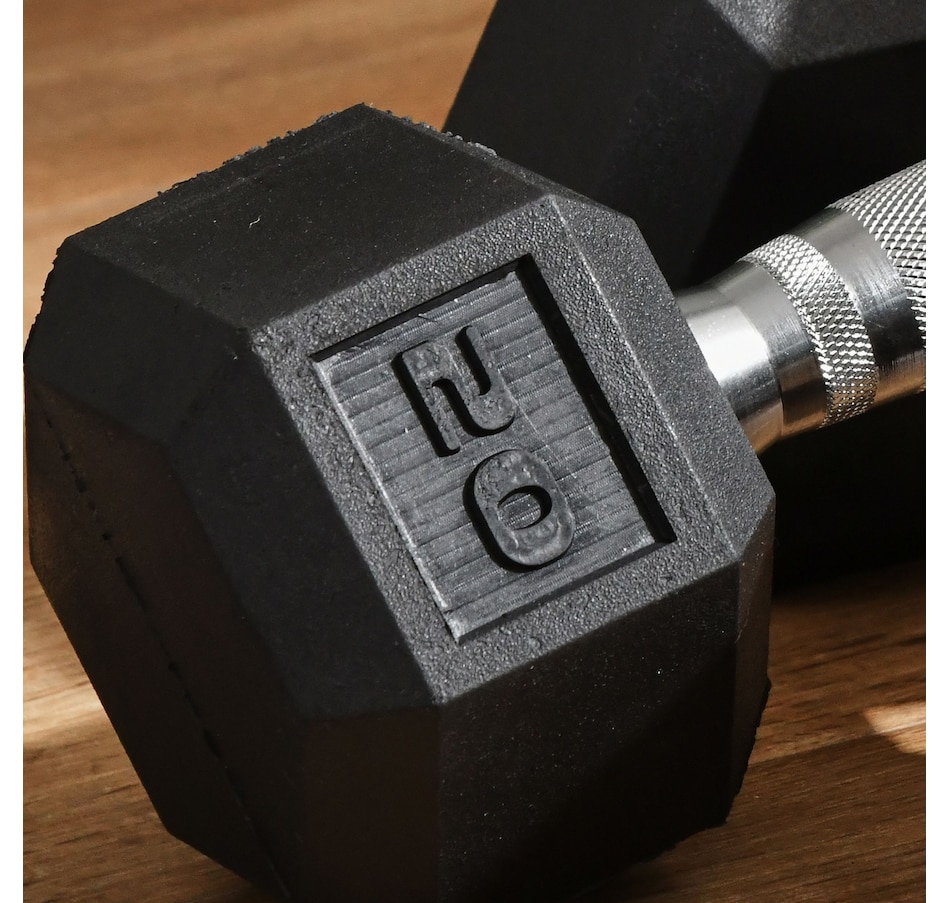 Image 923584_ALTMORE8.jpg, Product 923-584 / Price $79.99, Soozier 2 x 20 lbs Rubber Dumbbells Weight Set for Body Fitness Training from Soozier on TSC.ca's Health & Fitness department