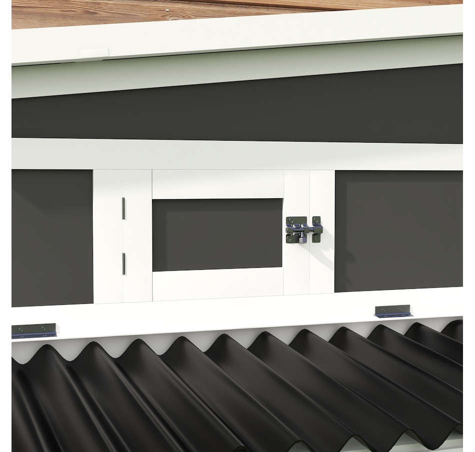 Image 923601_ALTMORE7.jpg, Product 923-601 / Price $499.99, PawHut Wooden Chicken Coop with Large Run, Nesting Box, Tray, Dark Grey from PawHut on TSC.ca's Home & Garden department