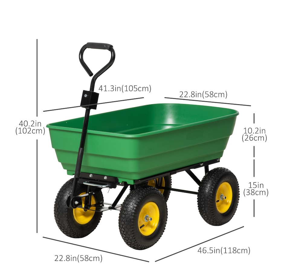 Image 926688_ALTMORE2.jpg, Product 926-688 / Price $174.99, Outsunny Garden Dump Cart Heavy Duty 440lbs Wagon from Outsunny on TSC.ca's Home & Garden department