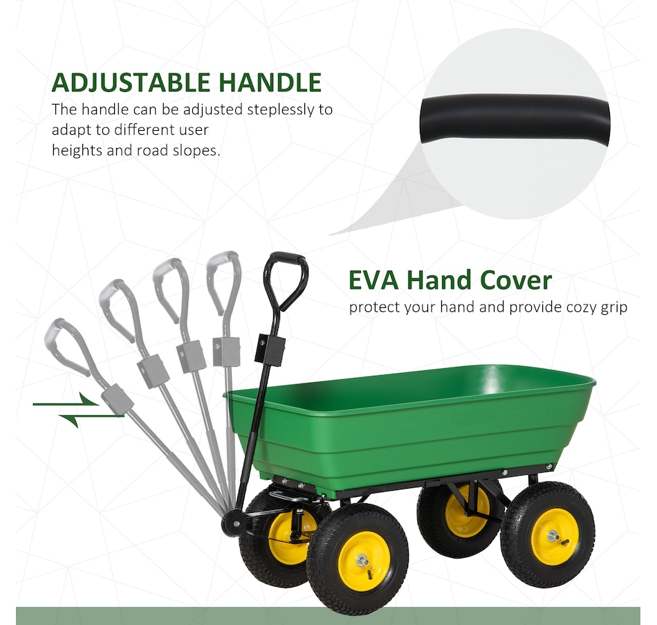 Image 926688_ALTMORE5.jpg, Product 926-688 / Price $174.99, Outsunny Garden Dump Cart Heavy Duty 440lbs Wagon from Outsunny on TSC.ca's Home & Garden department