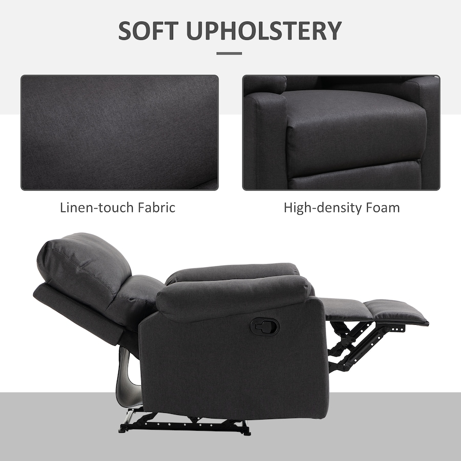 Image 926690_ALTMORE13.jpg, Product 926-690 / Price $399.99 - $409.99, HOMCOM Recliner Sofa Manual Reclining Chair with Footrest for Living Room from HOMCOM on TSC.ca's Home & Garden department