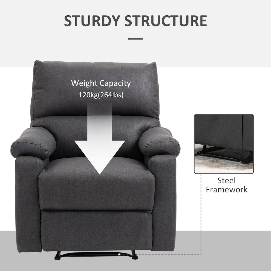 Image 926690_ALTMORE14.jpg, Product 926-690 / Price $399.99 - $409.99, HOMCOM Recliner Sofa Manual Reclining Chair with Footrest for Living Room from HOMCOM on TSC.ca's Home & Garden department