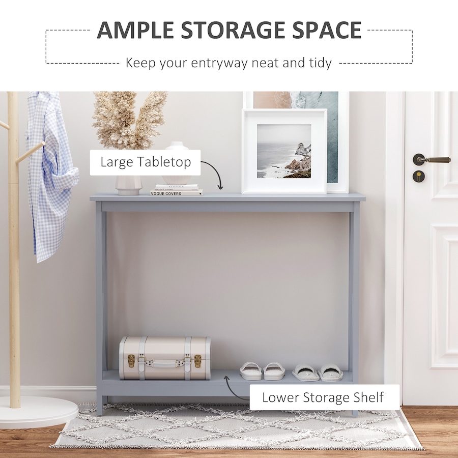 Image 926692_ALTMORE13.jpg, Product 926-692 / Price $84.99, HOMCOM 2 Tier Console Table Sofa Side Table w/ Storage Shelf for Entryway from HOMCOM on TSC.ca's Home & Garden department