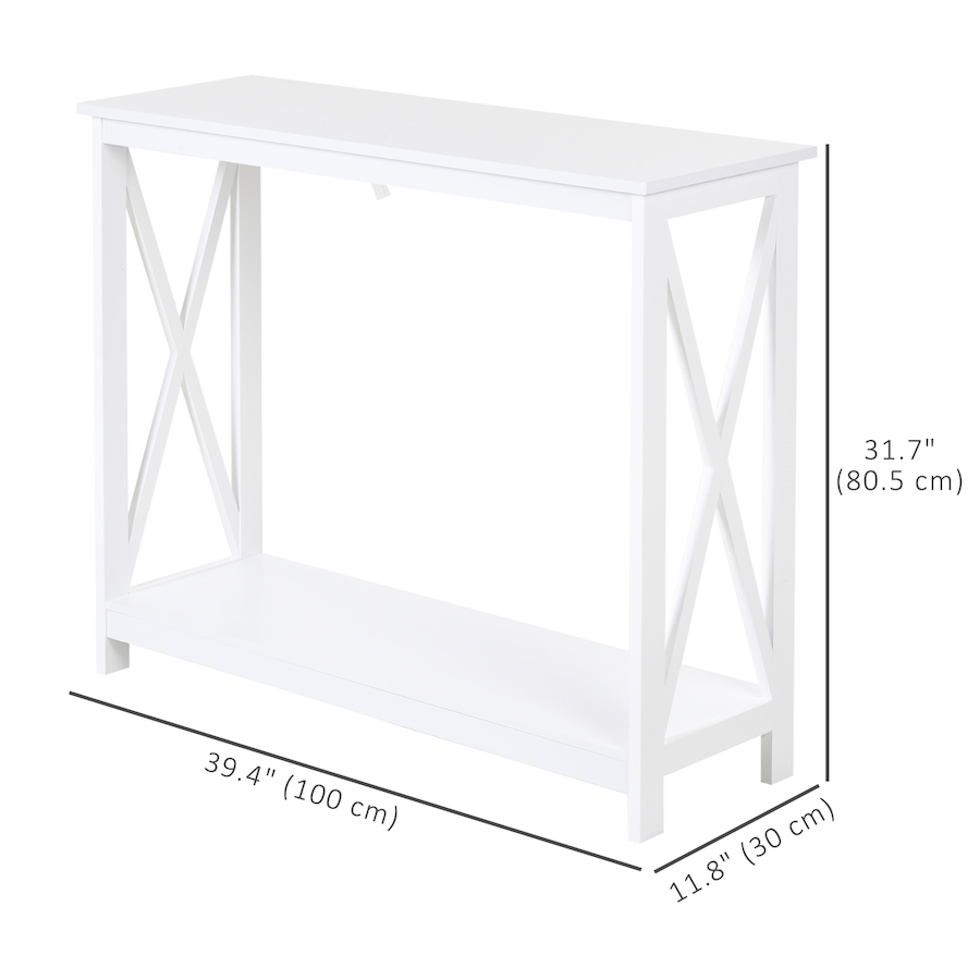 Image 926692_ALTMORE2.jpg, Product 926-692 / Price $84.99, HOMCOM 2 Tier Console Table Sofa Side Table w/ Storage Shelf for Entryway from HOMCOM on TSC.ca's Home & Garden department