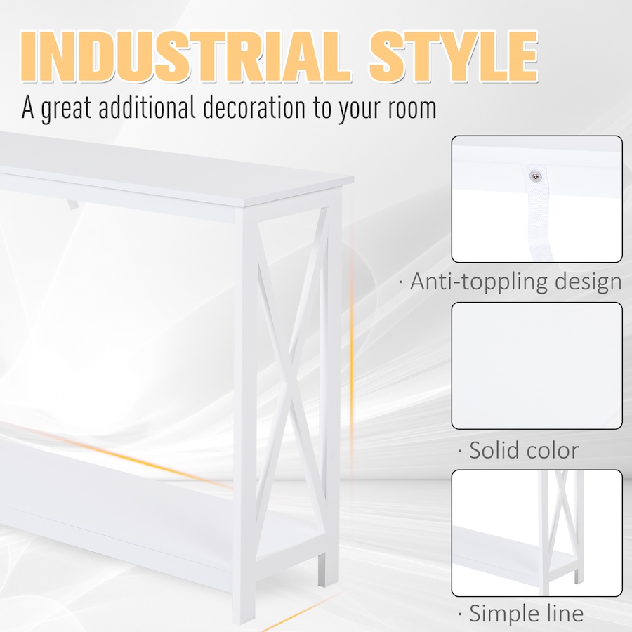 Image 926692_ALTMORE6.jpg, Product 926-692 / Price $84.99, HOMCOM 2 Tier Console Table Sofa Side Table w/ Storage Shelf for Entryway from HOMCOM on TSC.ca's Home & Garden department