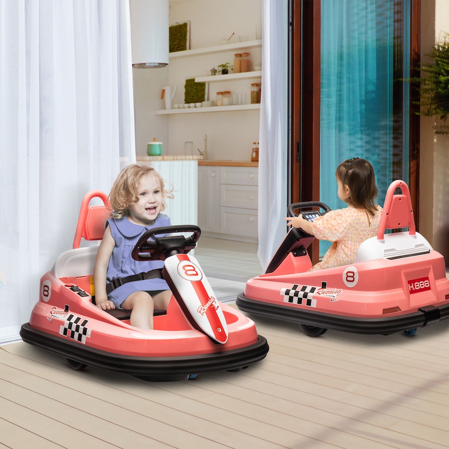 Image 926697_ALTMORE1.jpg, Product 926-697 / Price $112.28, Aosom 6V 360° Rotation Kids Bumper Car w/ Music, Horn and Lights Pink from Aosom on TSC.ca's Toys & Hobbies department