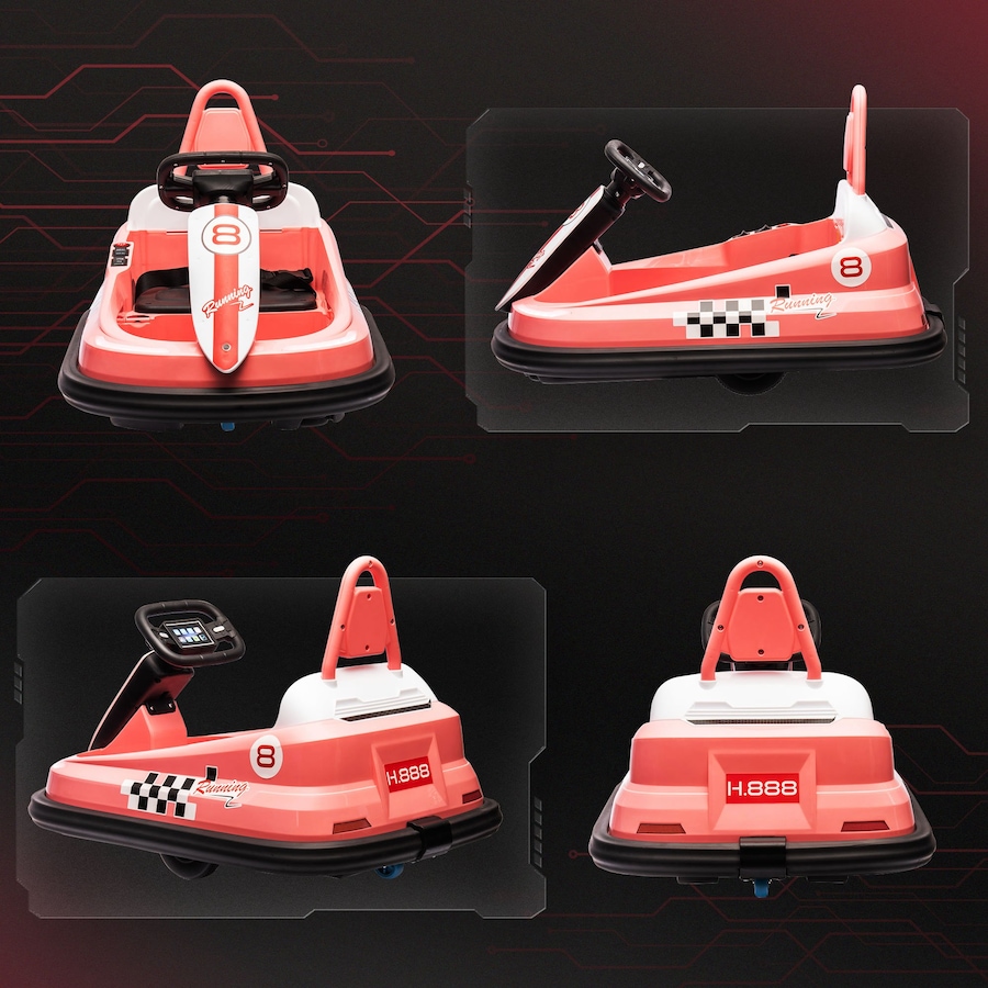 Image 926697_ALTMORE7.jpg, Product 926-697 / Price $112.28, Aosom 6V 360° Rotation Kids Bumper Car w/ Music, Horn and Lights Pink from Aosom on TSC.ca's Toys & Hobbies department