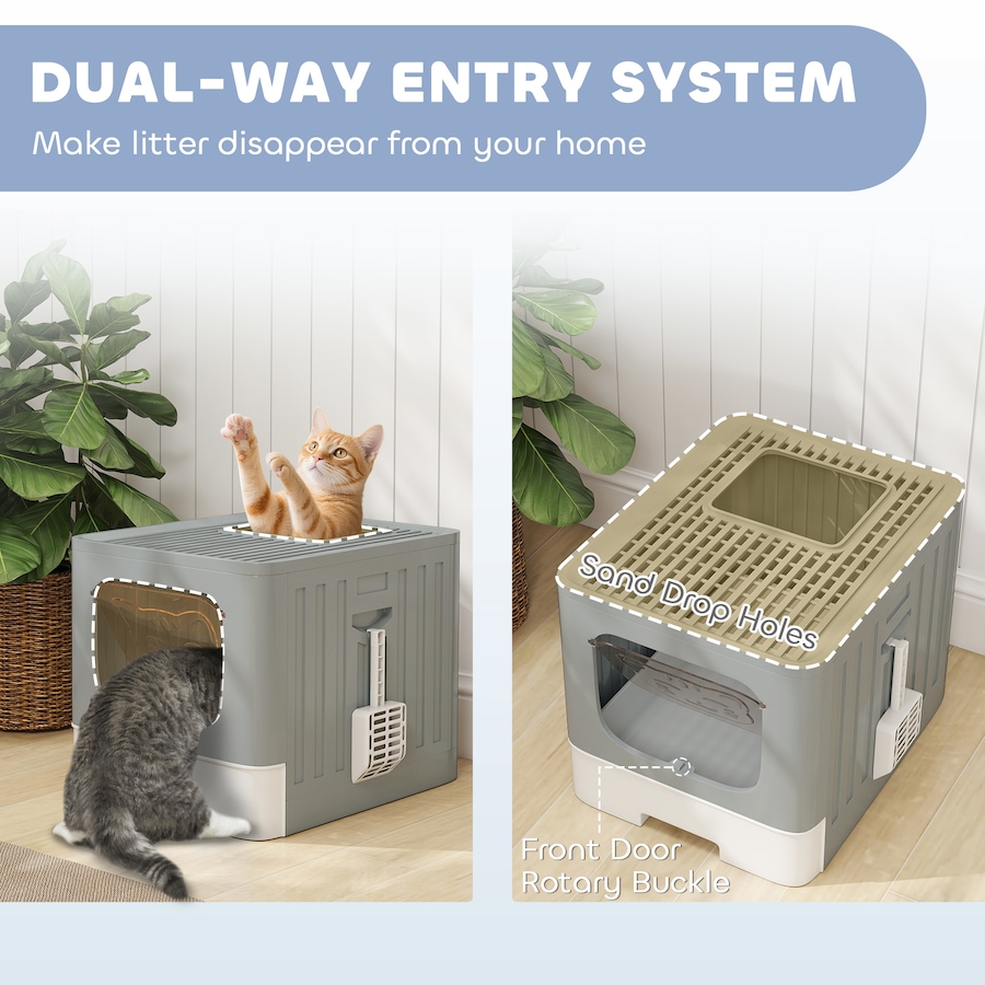 Image 926707_ALTMORE6.jpg, Product 926-707 / Price $46.99, PawHut Cat Litter Box with Drawer Tray, Lid, Scoop, Easy Cleaning from PawHut on TSC.ca's Home & Garden department