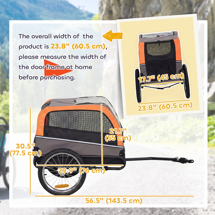 Image 926708_ALTMORE2.jpg, Product 926-708 / Price $149.99, PawHut Dog Bike Trailer, Pet Cart Wagon Cart Carrier Attachment from PawHut on TSC.ca's Home & Garden department