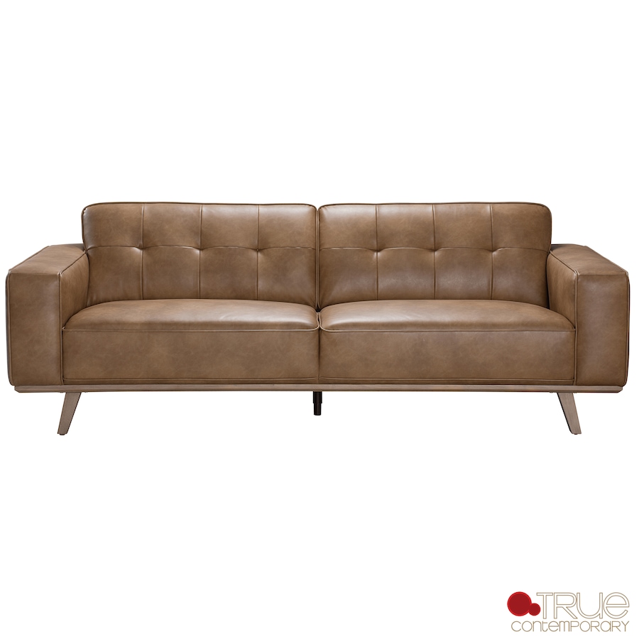 Image 926716_ALTMORE2.png, Product 926-716 / Price $3,899.99, True Contemporary Sterling 3 Piece Tufted Sofa, Loveseat, and Chair Set in Premium Tan Faux Leather from True Contemporary on TSC.ca's Home & Garden department