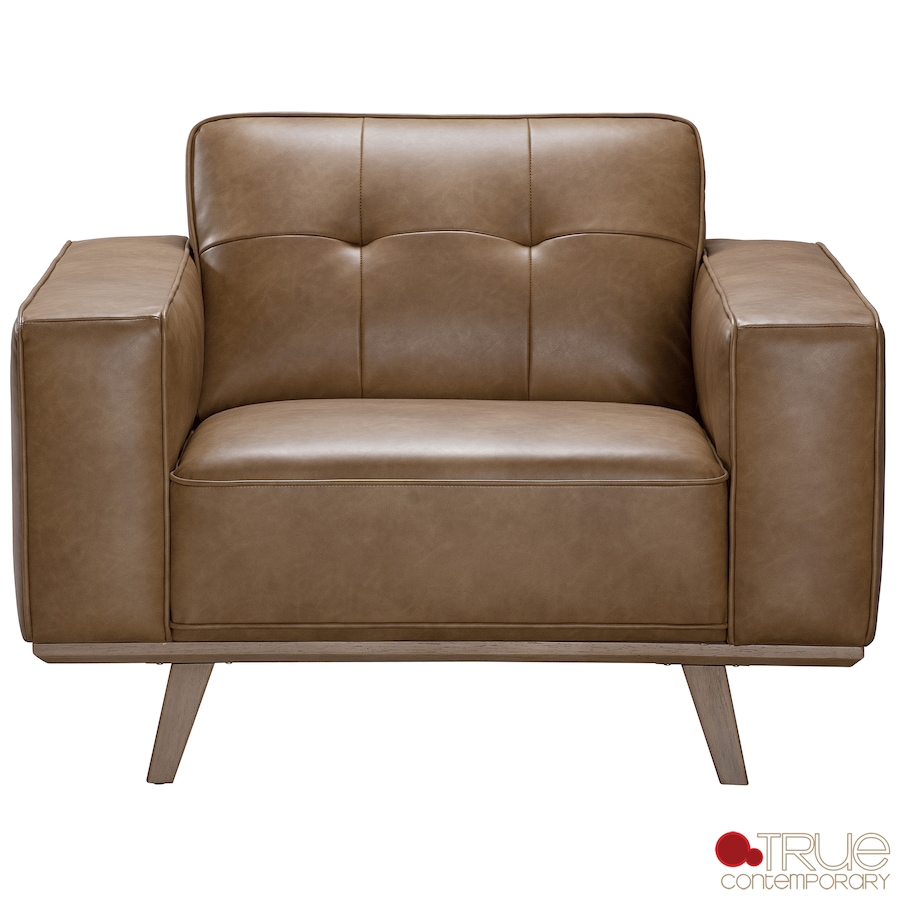 Image 926716_ALTMORE6.png, Product 926-716 / Price $3,899.99, True Contemporary Sterling 3 Piece Tufted Sofa, Loveseat, and Chair Set in Premium Tan Faux Leather from True Contemporary on TSC.ca's Home & Garden department