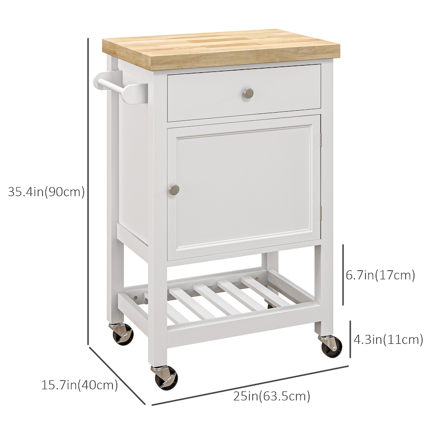 Image 926723_ALTMORE11.jpg, Product 926-723 / Price $124.99 - $135.79, HOMCOM Kitchen Cart on Wheels with Towel Rack, Drawer, Shelf and Cabinet from HOMCOM on TSC.ca's Home & Garden department