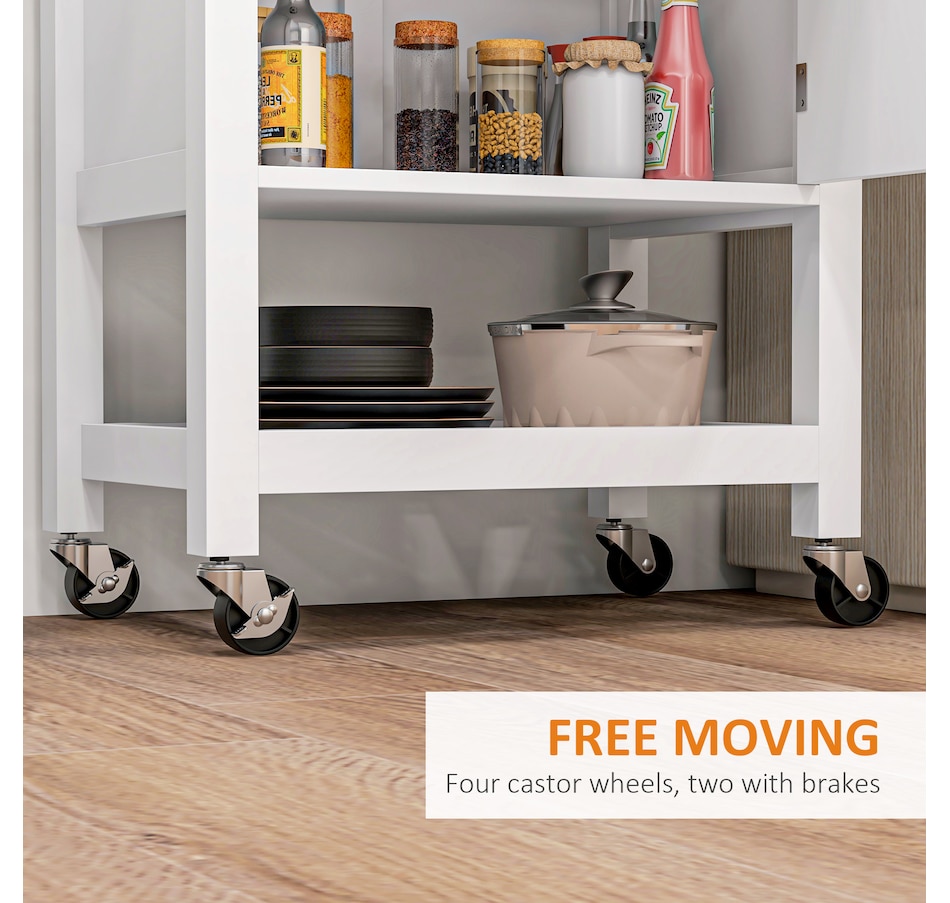 Image 926723_ALTMORE13.jpg, Product 926-723 / Price $139.99, HOMCOM Kitchen Cart on Wheels with Towel Rack, Drawer, Shelf and Cabinet from HOMCOM on TSC.ca's Home & Garden department