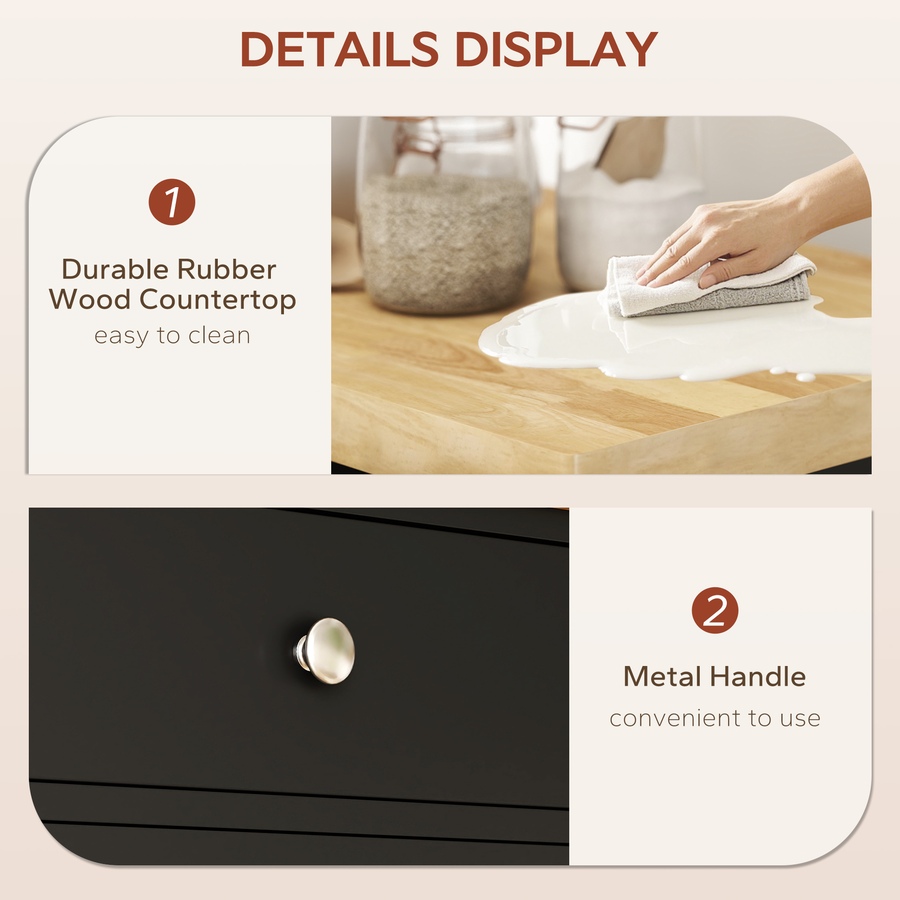 Image 926723_ALTMORE30.jpg, Product 926-723 / Price $124.99 - $135.79, HOMCOM Kitchen Cart on Wheels with Towel Rack, Drawer, Shelf and Cabinet from HOMCOM on TSC.ca's Home & Garden department