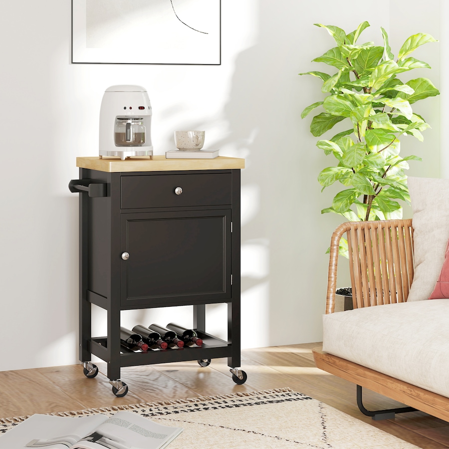Image 926723_ALTMORE31.jpg, Product 926-723 / Price $124.99 - $135.79, HOMCOM Kitchen Cart on Wheels with Towel Rack, Drawer, Shelf and Cabinet from HOMCOM on TSC.ca's Home & Garden department