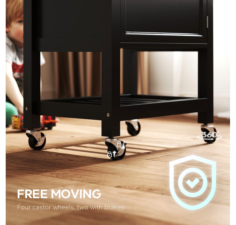 Image 926723_ALTMORE4.jpg, Product 926-723 / Price $139.99, HOMCOM Kitchen Cart on Wheels with Towel Rack, Drawer, Shelf and Cabinet from HOMCOM on TSC.ca's Home & Garden department