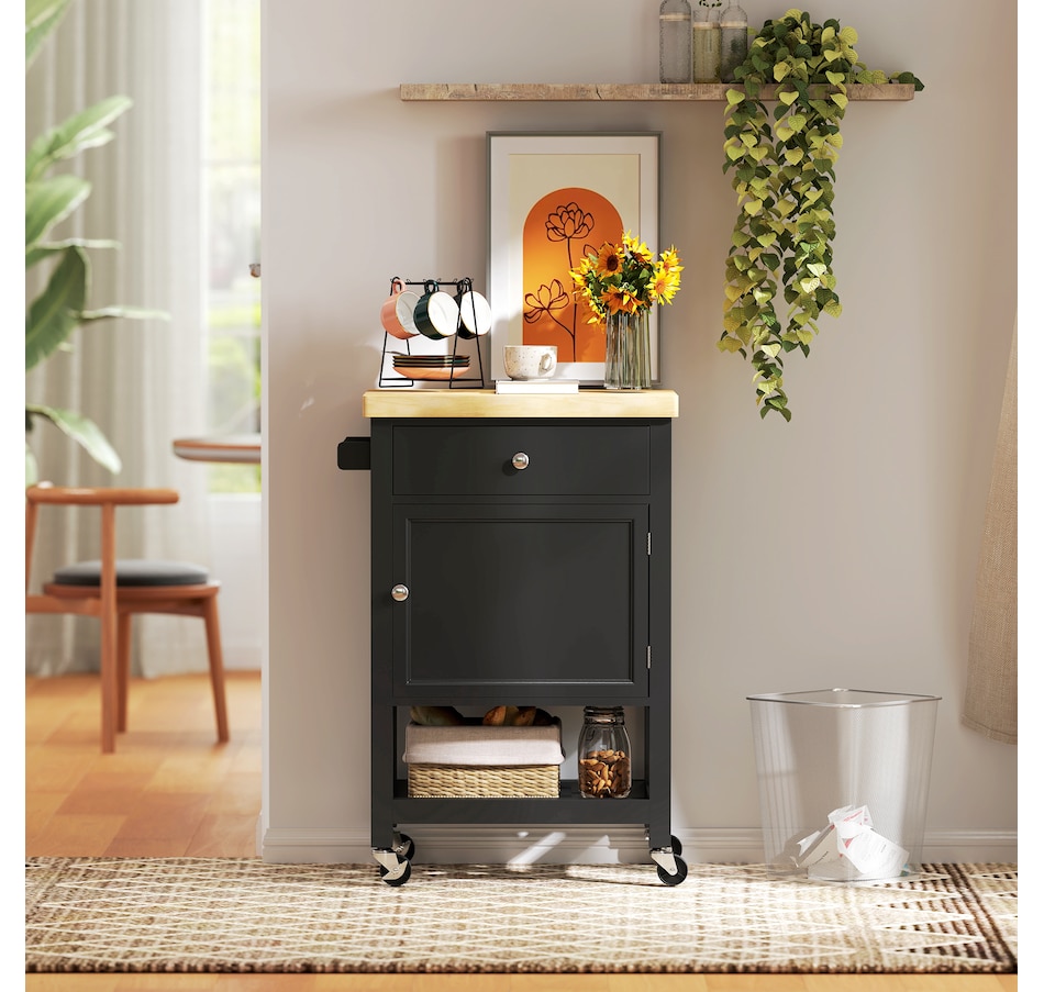 Image 926723_ALTMORE7.jpg, Product 926-723 / Price $139.99, HOMCOM Kitchen Cart on Wheels with Towel Rack, Drawer, Shelf and Cabinet from HOMCOM on TSC.ca's Home & Garden department