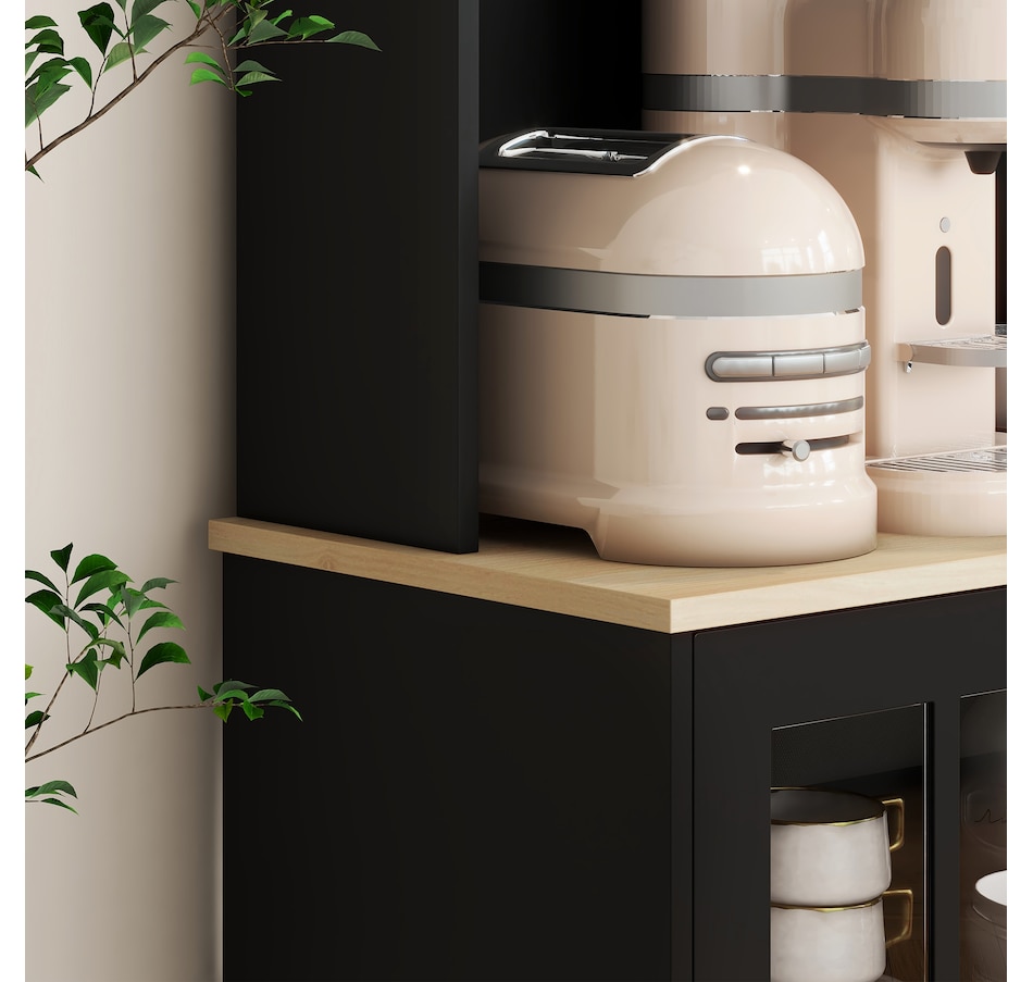 Image 926726_ALTMORE17.jpg, Product 926-726 / Price $244.99 - $274.99, HOMCOM Kitchen Pantry with 3 Storage Cabinets, 2 Open Shelves, Countertop from HOMCOM on TSC.ca's Home & Garden department