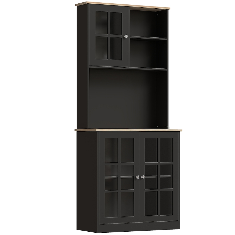 Image 926726_ST02.jpg, Product 926-726 / Price $239.99 - $244.99, HOMCOM Kitchen Pantry with 3 Storage Cabinets, 2 Open Shelves, Countertop from HOMCOM on TSC.ca's Home & Garden department