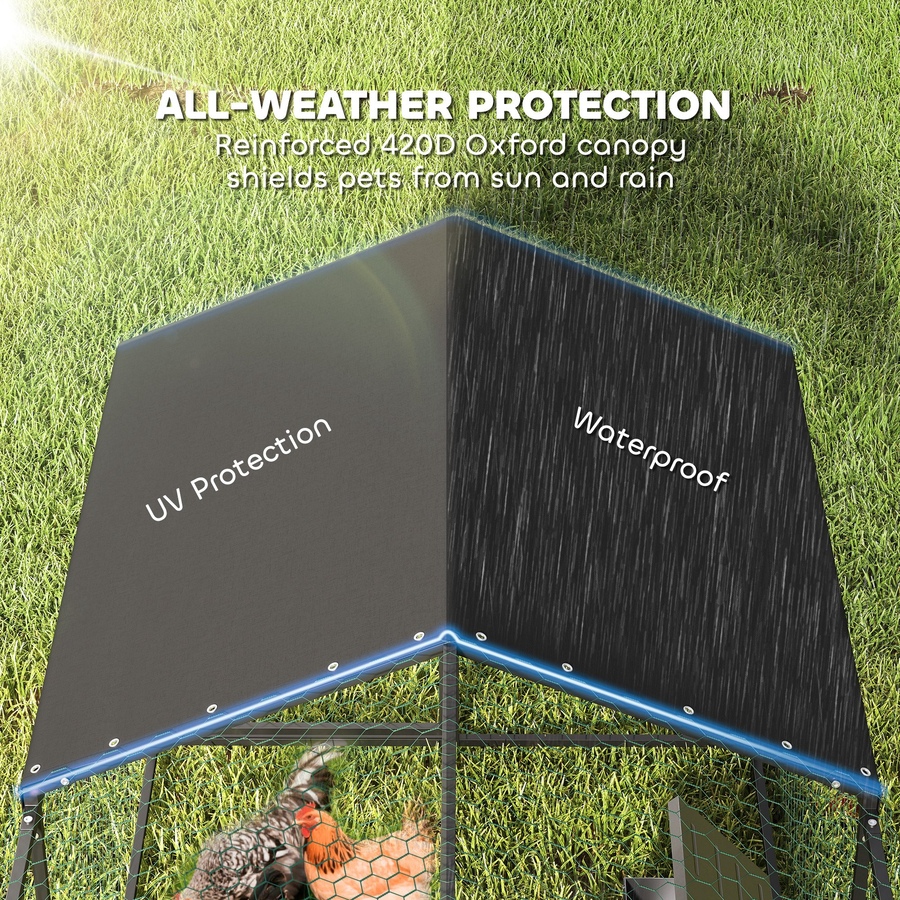 Image 926742_ALTMORE4.jpg, Product 926-742 / Price $146.99, PawHut Metal Chicken Coop, Chicken Run with Waterproof & Anti-UV Cover from PawHut on TSC.ca's Home & Garden department