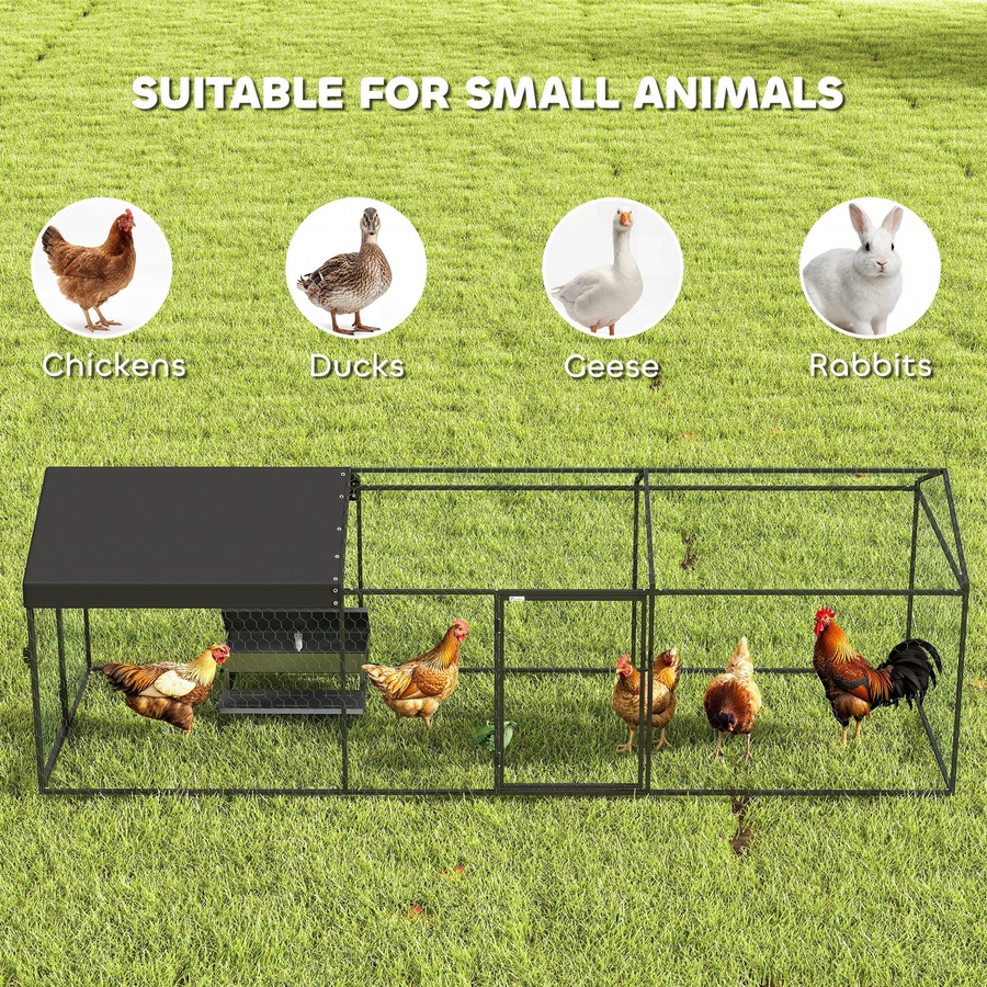 Image 926742_ALTMORE7.jpg, Product 926-742 / Price $146.99, PawHut Metal Chicken Coop, Chicken Run with Waterproof & Anti-UV Cover from PawHut on TSC.ca's Home & Garden department