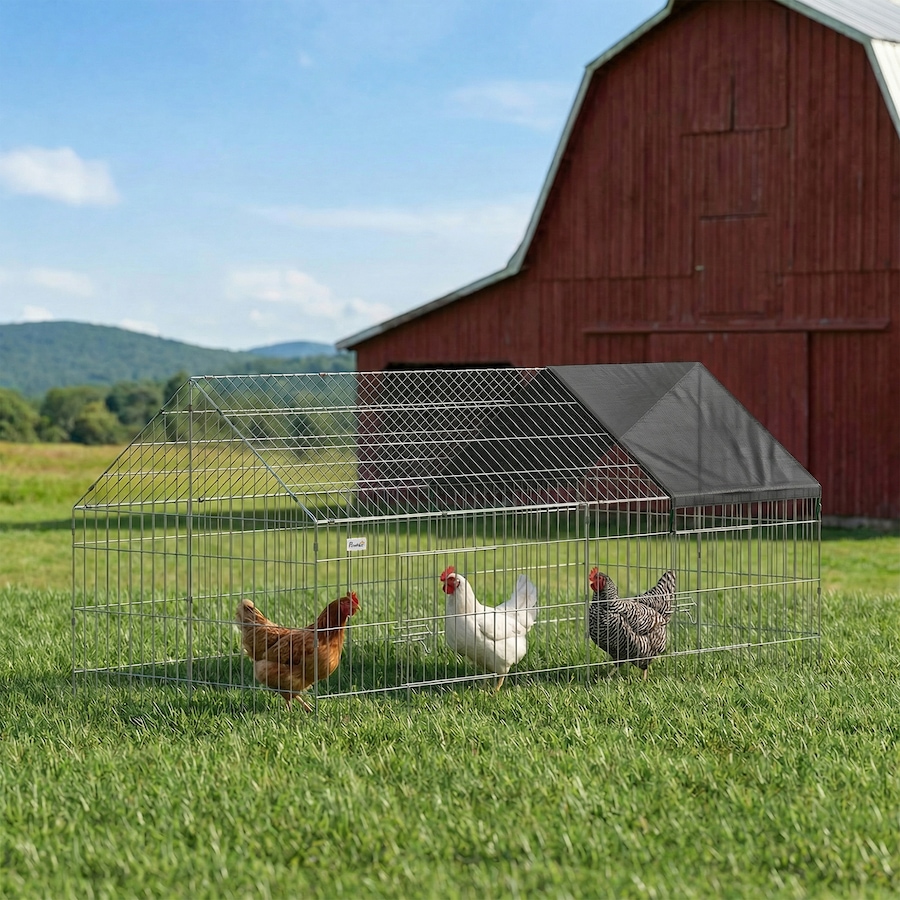 Image 926743_ALTMORE1.jpg, Product 926-743 / Price $82.99, PawHut Metal Chicken Coop Small Animal Cage 71" x 29.5" x 29.5" Black from PawHut on TSC.ca's Home & Garden department